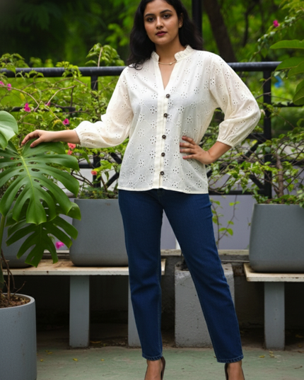 Hakoba Heven Off-White Shirt