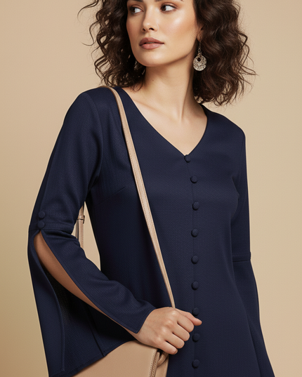 Bell Whisper Cotton Marine Blue Maxi Dress