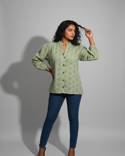 Hakoba Heven Olive Green Shirt