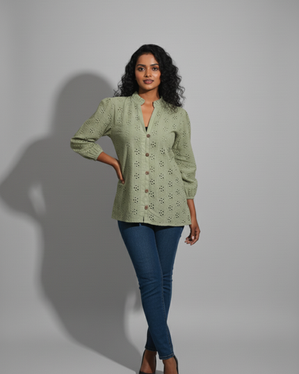 Hakoba Heven Olive Green Shirt