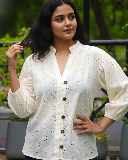 Hakoba Heven Off-White Shirt