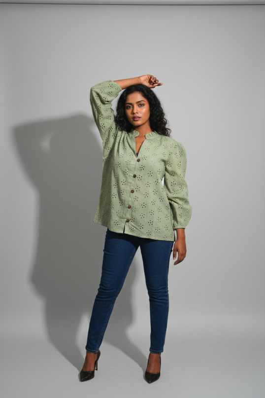 Hakoba Heven Olive Green Shirt