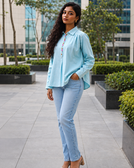 Aqua Whisper Pure Cotton Shirt