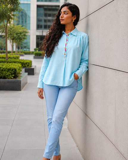 Aqua Whisper Pure Cotton Shirt