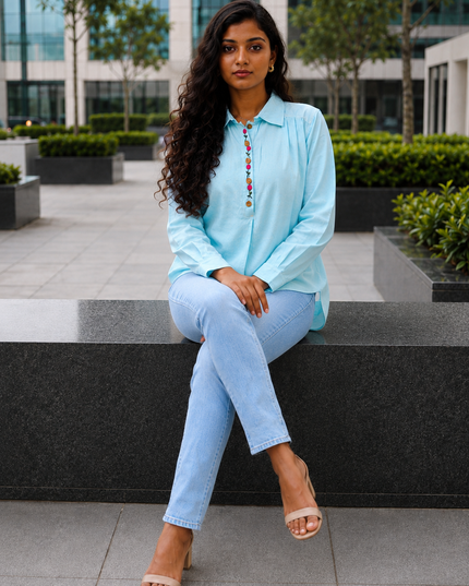 Aqua Whisper Pure Cotton Shirt