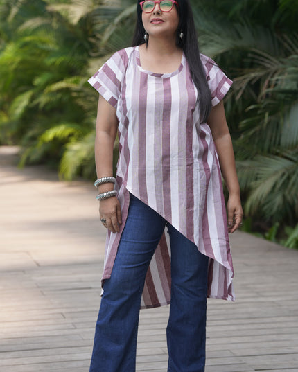 Fluted Tales Rolex Cotton Purple Top
