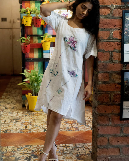 Bohemian Beauty Anti-Fit White Cotton Dress