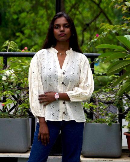 Hakoba Heven Off-White Shirt