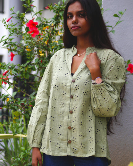 Hakoba Heven Olive Green Shirt