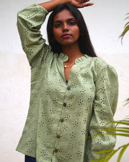 Hakoba Heven Olive Green Shirt