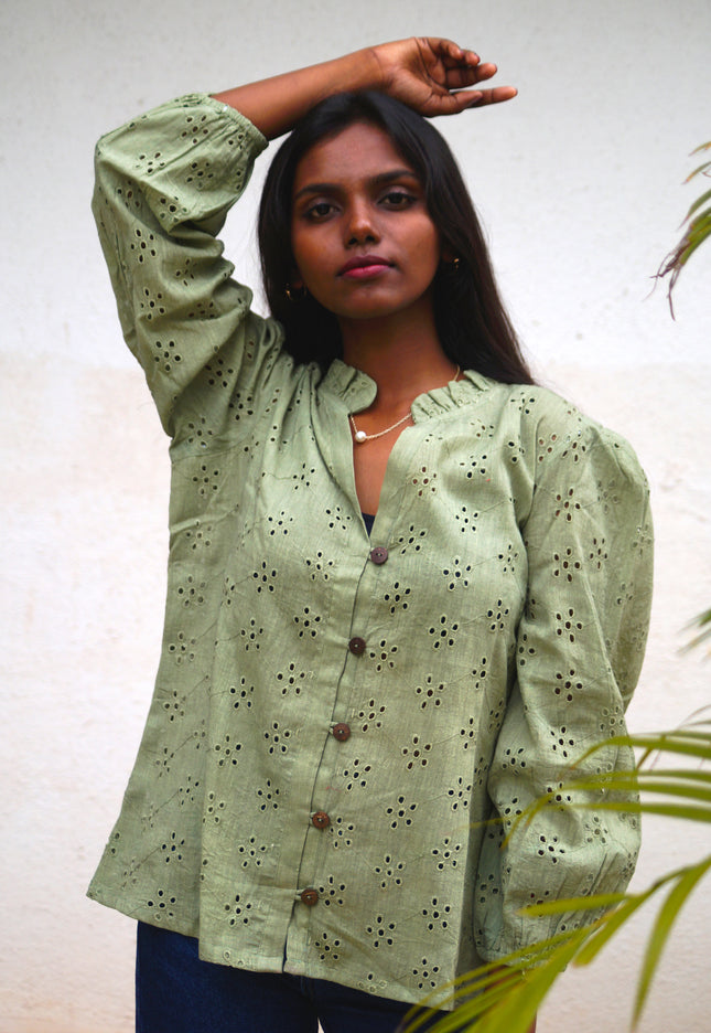 Hakoba Heven Olive Green Shirt