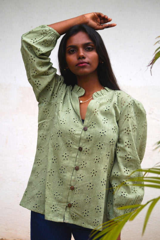 Hakoba Heven Olive Green Shirt