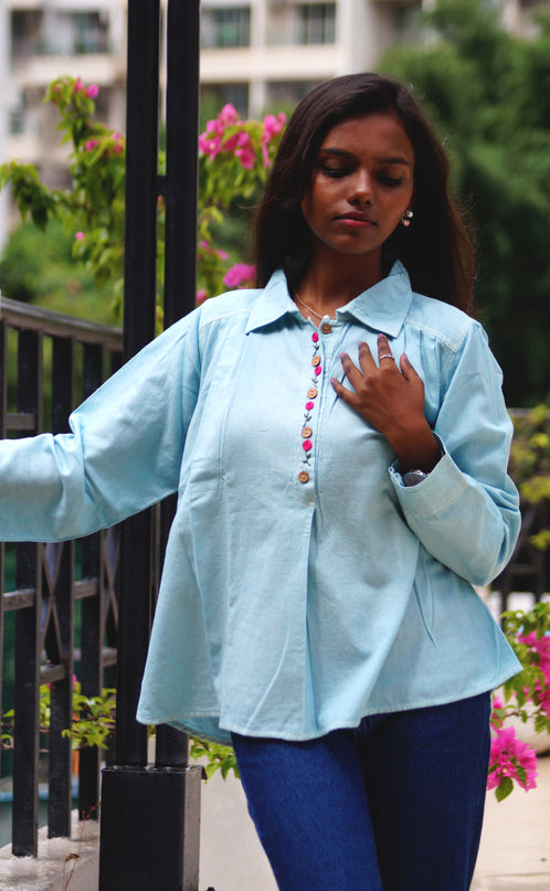 Aqua Whisper Pure Cotton Shirt